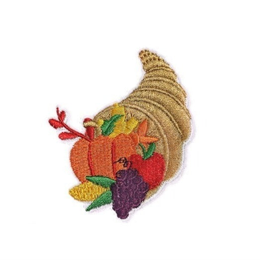 Thanksgiving 'Cornucopia' Embroidered Patch