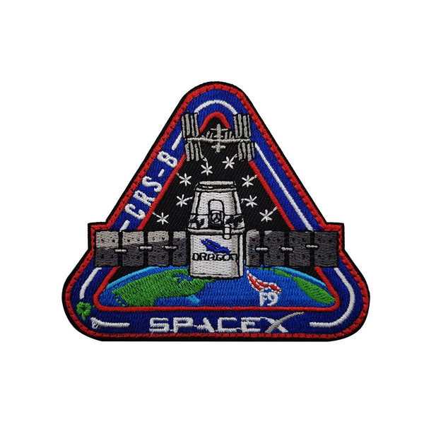 Falcon 9 Dragon 'SpaceX | CRS-8' Embroidered Velcro Patch