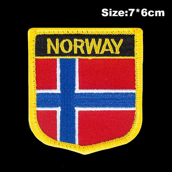 Norway Flag '1.0' Embroidered Velcro Patch