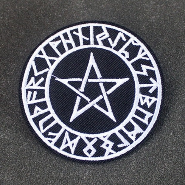 Viking 'Runes Pentagram' Embroidered Patch
