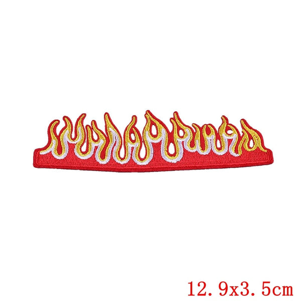 Cool 'Fire Flame' Embroidered Patch