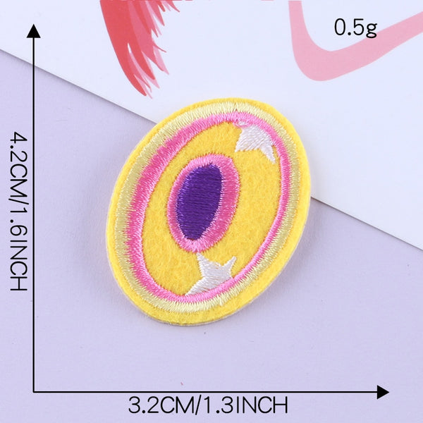 Cute Letter O 'Colorful' Embroidered Patch