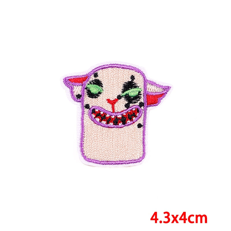 Halloween 'Creepy Dog | Square Face' Embroidered Patch