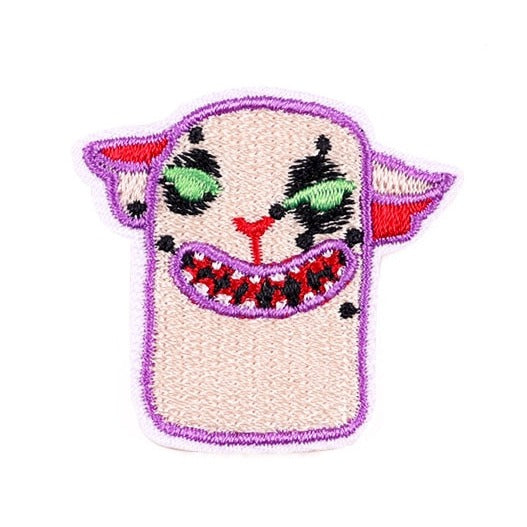 Halloween 'Creepy Dog | Square Face' Embroidered Patch