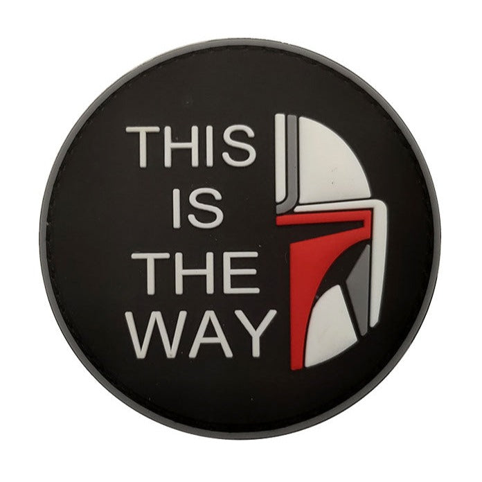 Star Wars 'This Is The Way | Half Mandalorian Helmet | 1.0' PVC Rubber Velcro Patch