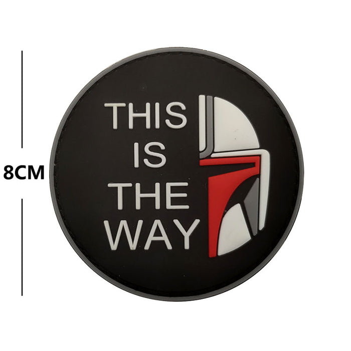 Star Wars 'This Is The Way | Half Mandalorian Helmet | 1.0' PVC Rubber Velcro Patch