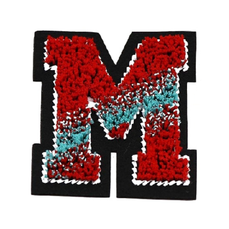 Tricolor 'Letter M' Embroidered Patch