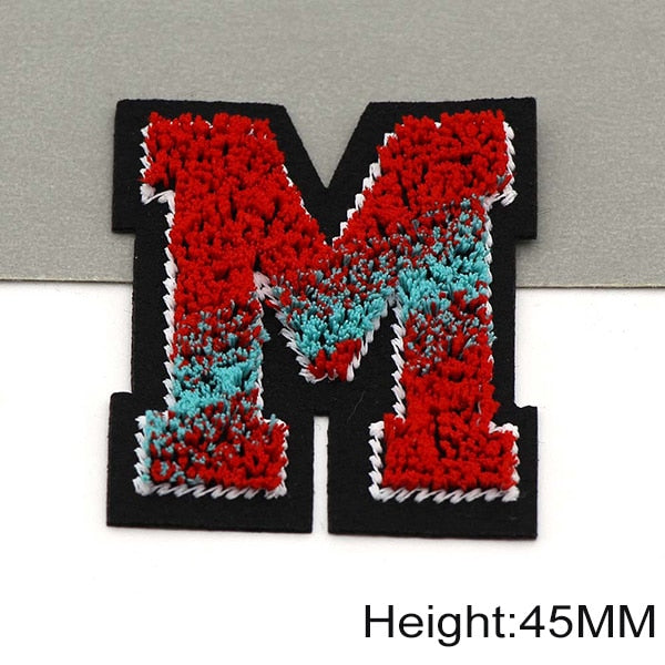 Tricolor 'Letter M' Embroidered Patch