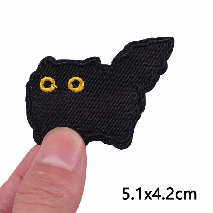 Cool 'Black Cat' Embroidered Velcro Patch