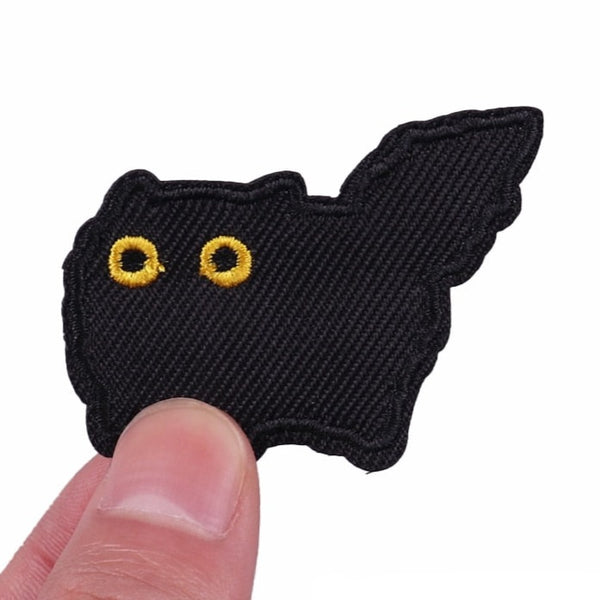 Cool 'Black Cat' Embroidered Velcro Patch