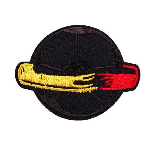 Soccer Ball 'Dual Ring Scarf' Embroidered Patch