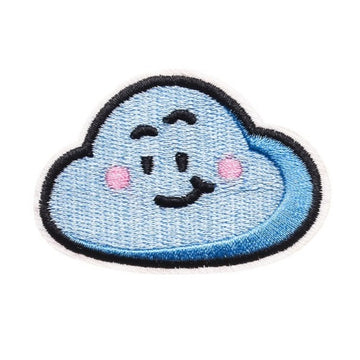Cute 'Blue Cloud | Smiling' Embroidered Patch