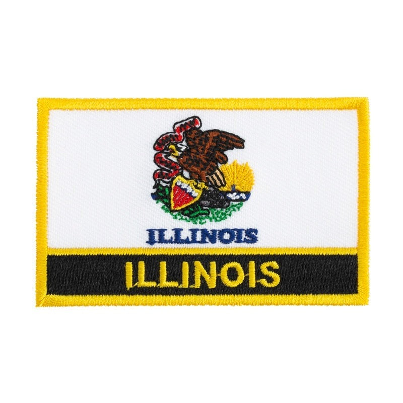 Illinois Flag Embroidered Patch