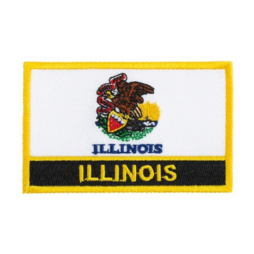 Illinois Flag Embroidered Patch