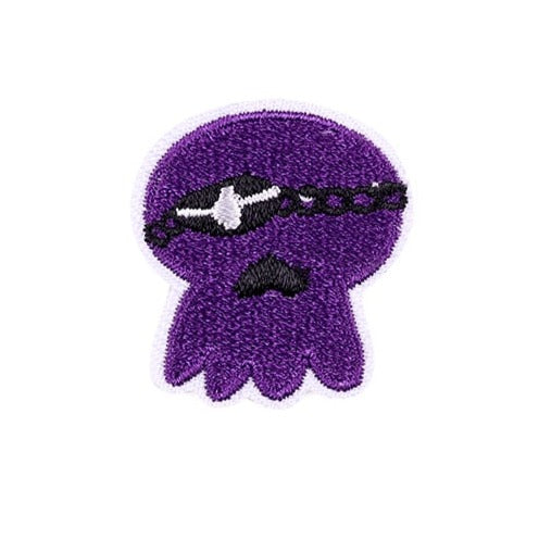 Cute 'Purple Octopus | Eyepatch' Embroidered Patch