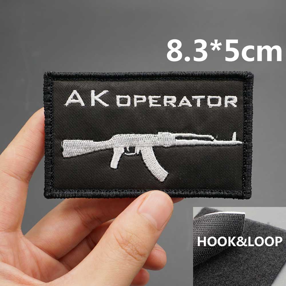 Military Tactical 'AK Operator Rifle' Embroidered Velcro Patch