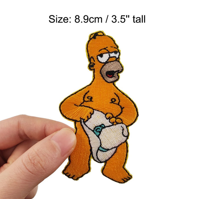 The Simpsons 'Naked Homer | Cowboy Hat' Embroidered Velcro Patch