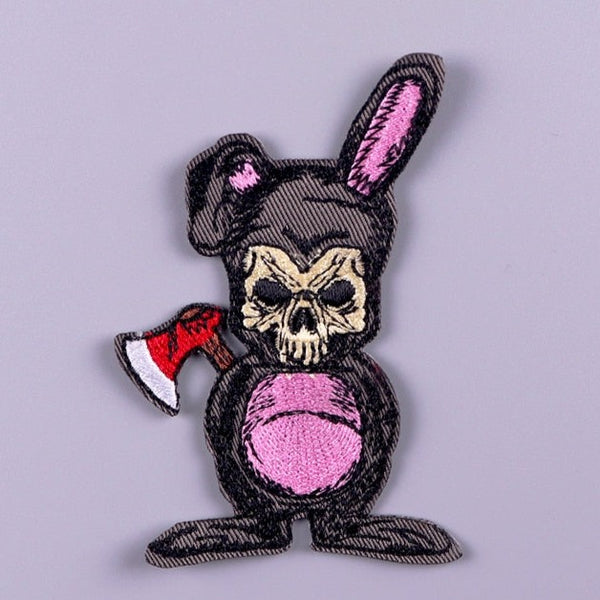 Skull 'Halloween Rabbit Costume' Embroidered Patch