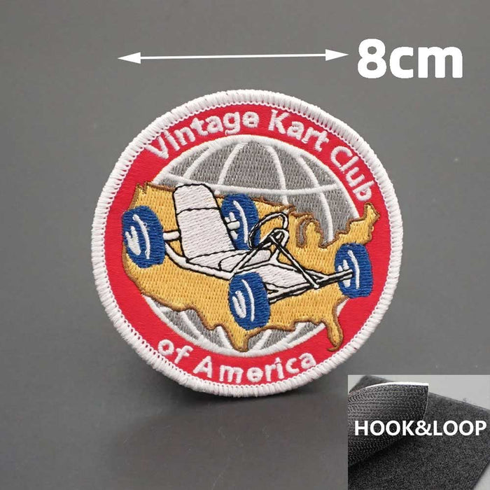 Vehicles 'Vintage Kart Club of America' Embroidered Velcro Patch