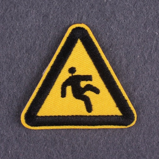 Warning Sign Embroidered Patches — Little Patch Co