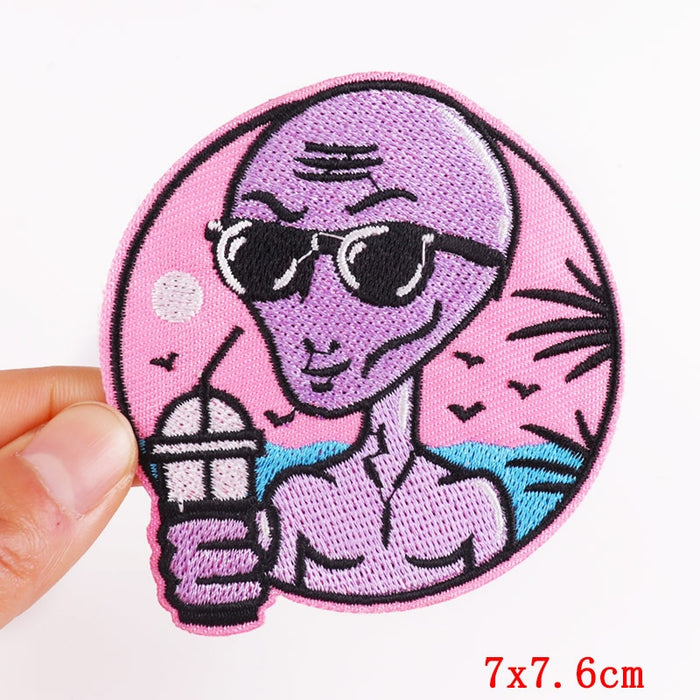 Cool 'Alien | Chilling' Embroidered Patch