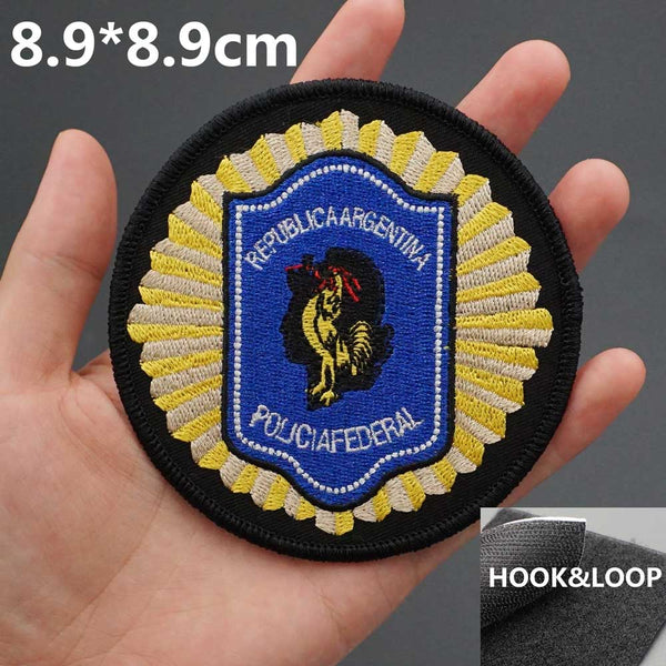 Emblem 'Argentina Federal Police' Embroidered Velcro Patch