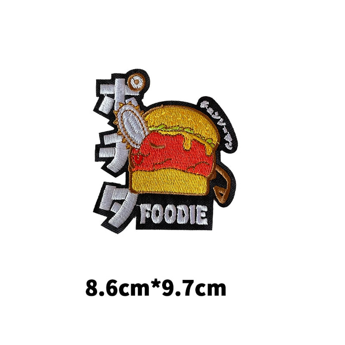 Chainsaw Man 'Foodie | Pochita Burger' Embroidered Patch