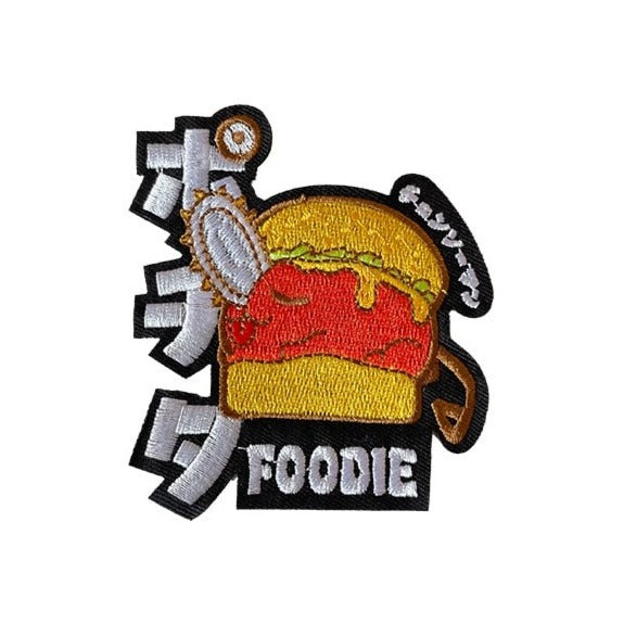 Chainsaw Man 'Foodie | Pochita Burger' Embroidered Patch