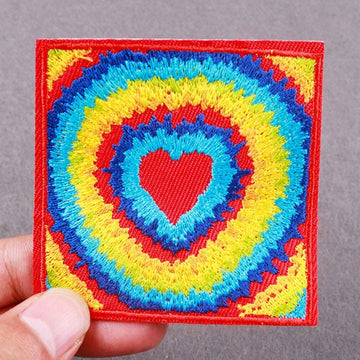 Cute Heart 'Colorful' Embroidered Patch