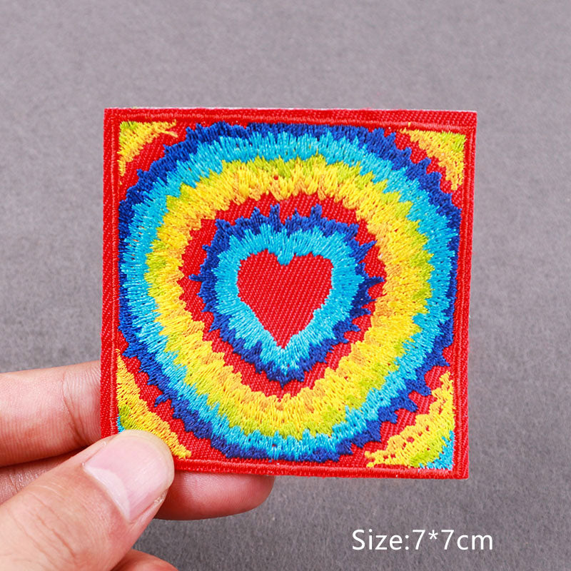 Cute Heart 'Colorful' Embroidered Patch