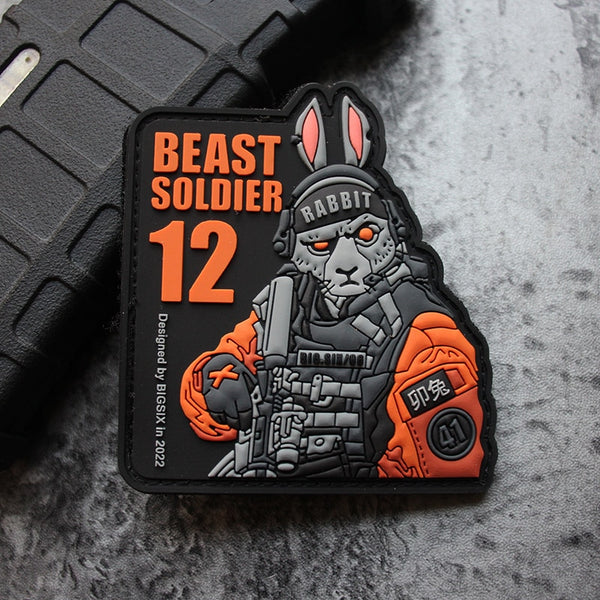 Beast Soldier 12 'Rabbit' PVC Rubber Velcro Patch