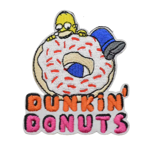 The Simpsons 'Hungry Homer | Dunkin' Donuts' Embroidered Patch