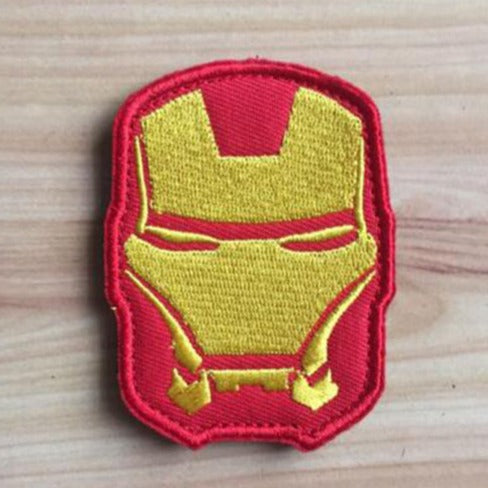 Iron Man 'Face' Embroidered Velcro Patch