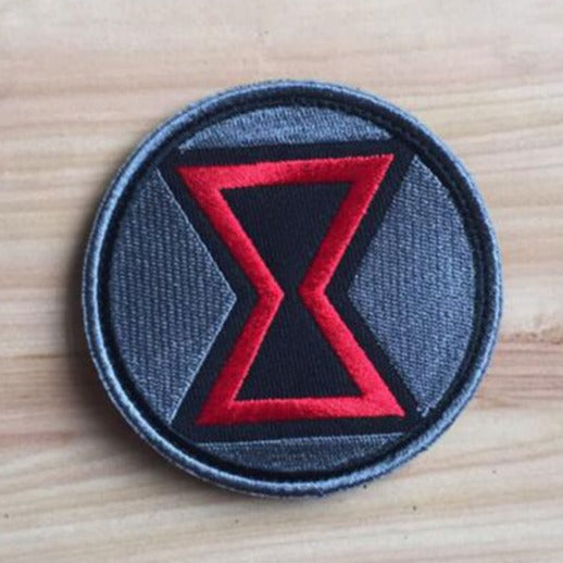 Black Widow 'Logo' Embroidered Velcro Patch