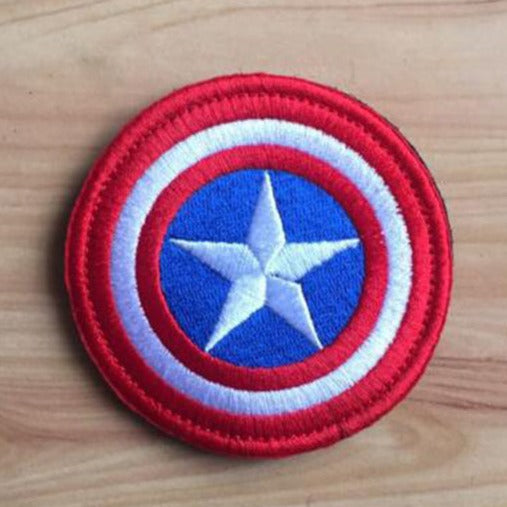 Captain America 'Shield' Embroidered Velcro Patch