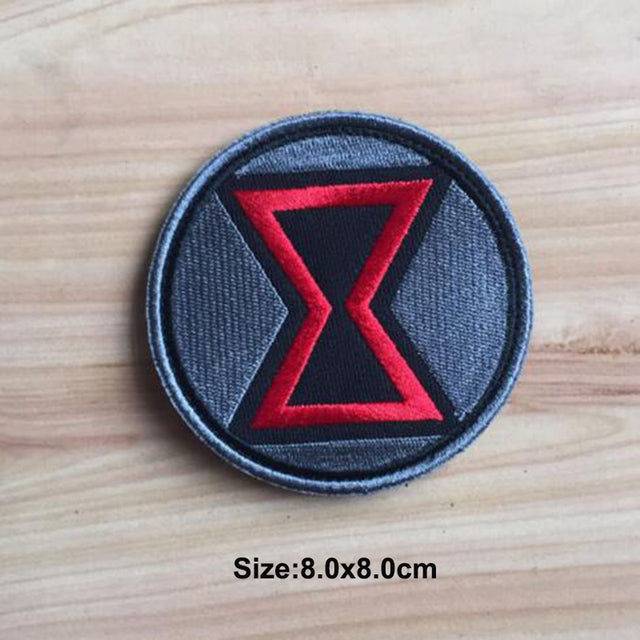 Black Widow 'Logo' Embroidered Velcro Patch