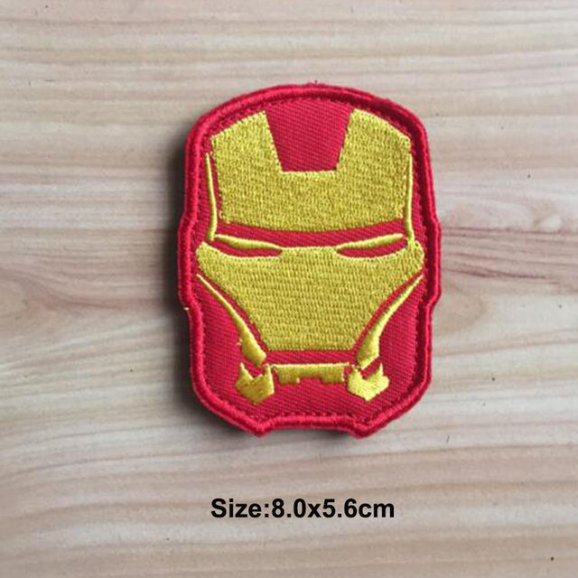 Iron Man 'Face' Embroidered Velcro Patch