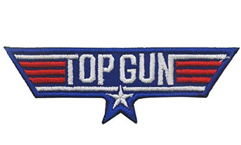 Top Gun 'Logo  Star' Embroidered Velcro Patch — Little Patch Co