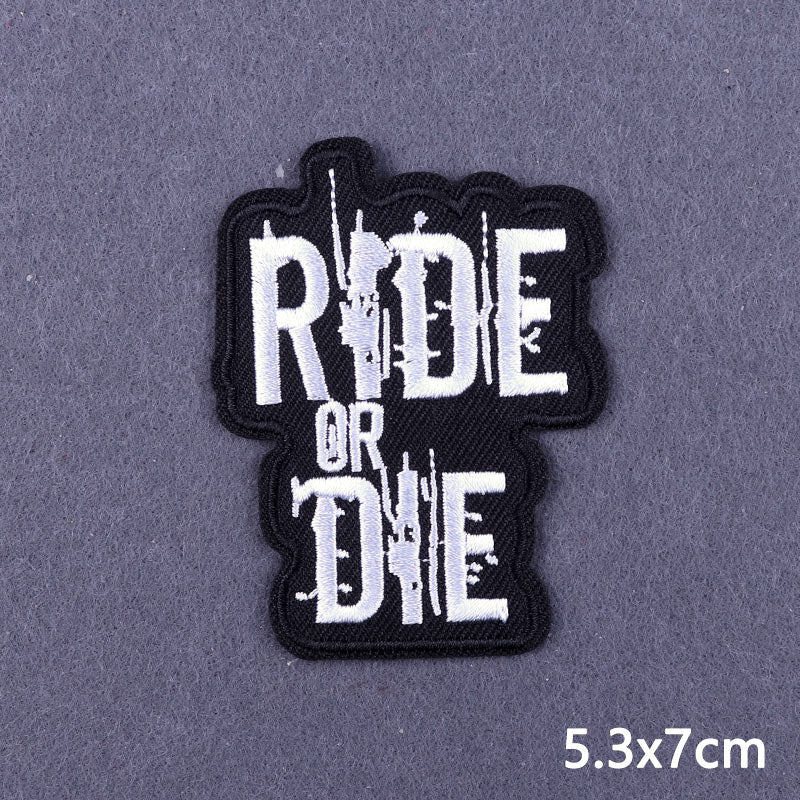Cool 'Ride Or Die' Embroidered Patch