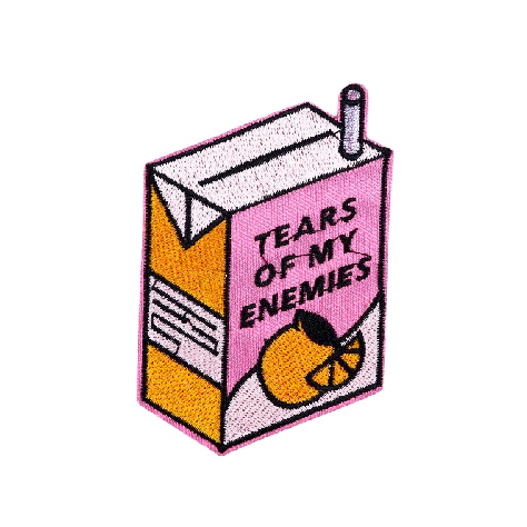 Tears Of My Enemies 'Orange Juice Box' Embroidered Patch