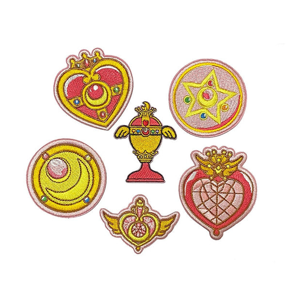 Sailor Moon 'Transformation Compact | Set of 6' Embroidered Patch