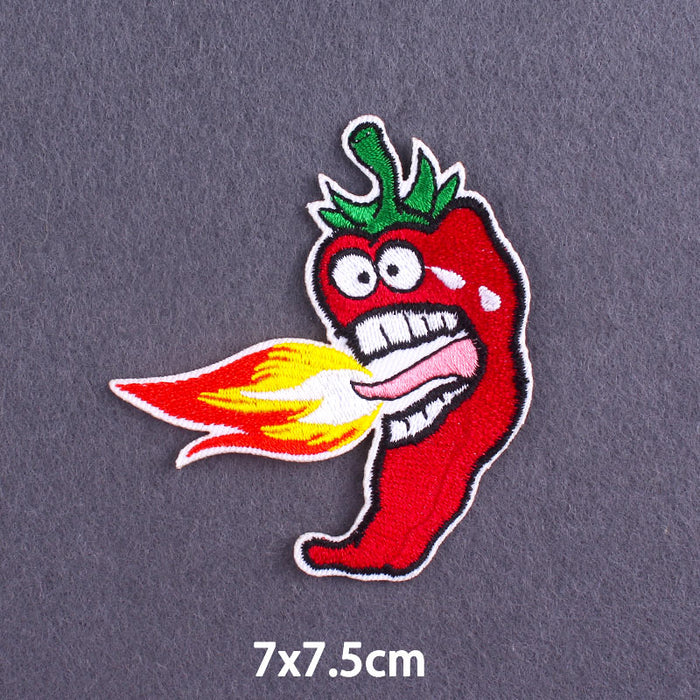 Cute 'Chili Tongue On Fire' Embroidered Patch