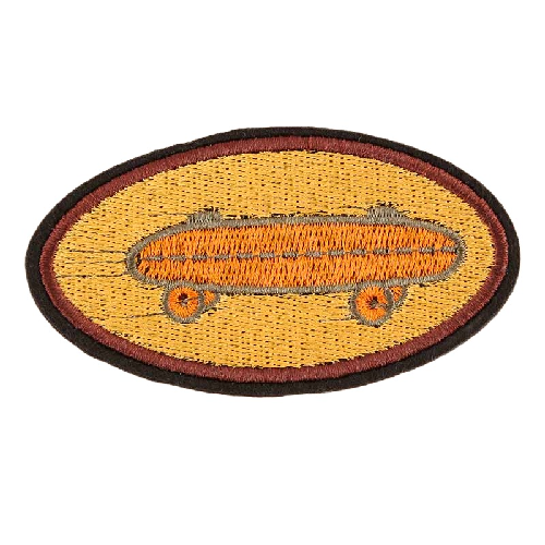 Cute 'Skateboard | Oval' Embroidered Patch