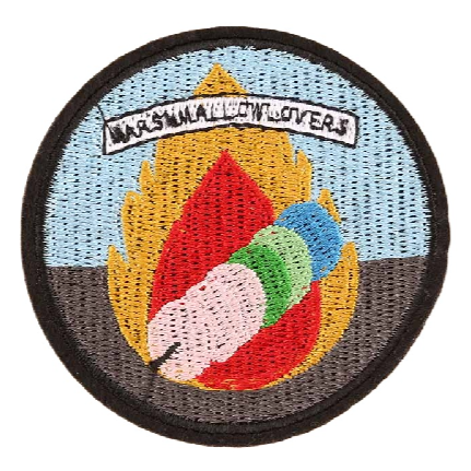 Camping 'Marshmallow Lovers' Embroidered Patch