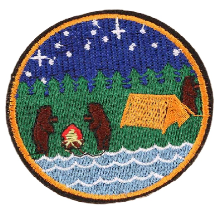 Painting 'Bear | Camping | 1.0' Embroidered Patch