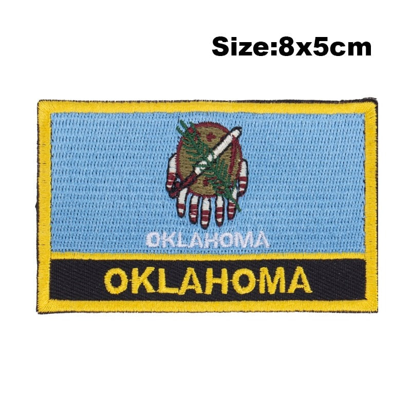 Oklahoma Flag Embroidered Patch