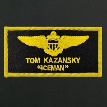 Top Gun 'Tom Kazansky "Iceman" | Name Tag' Embroidered Velcro Patch