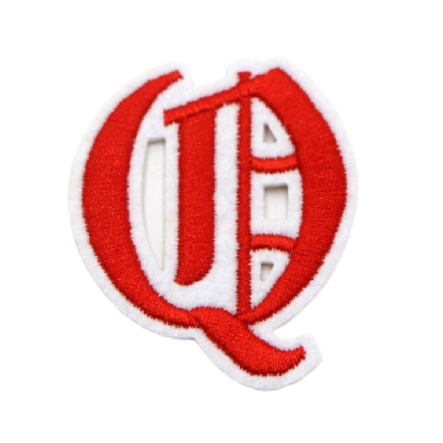 Gothic Font 'Letter Q' Embroidered Patch
