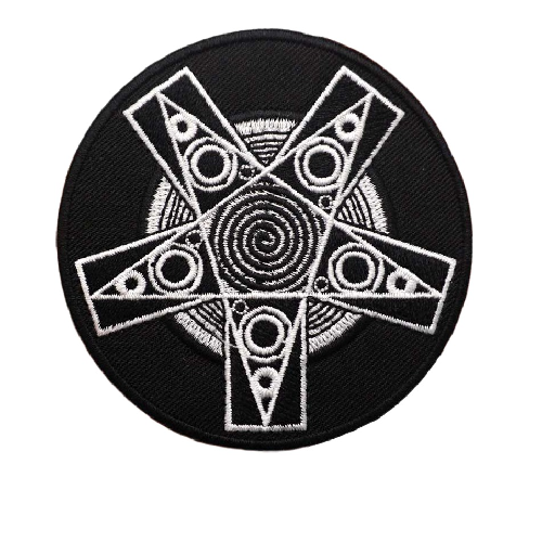 Pentagram Symbol 'Spiral' Embroidered Velcro Patch
