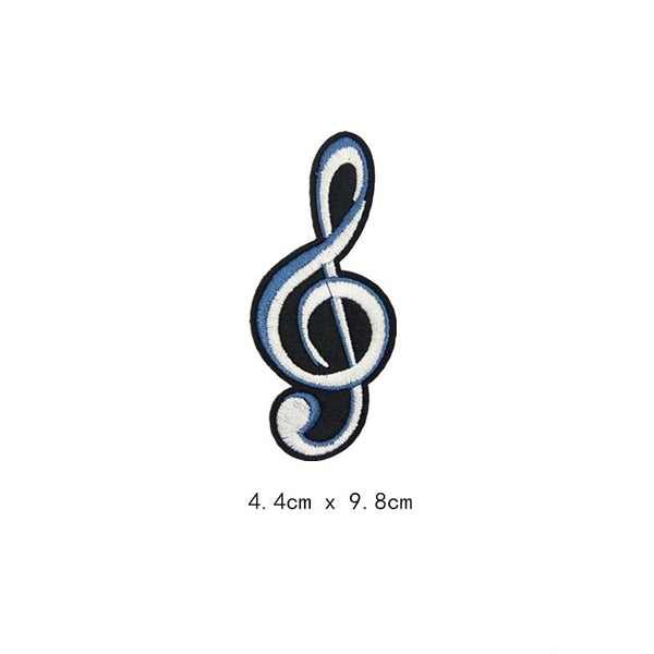 Music 'Treble Clef | Notes' Embroidered Velcro Patch